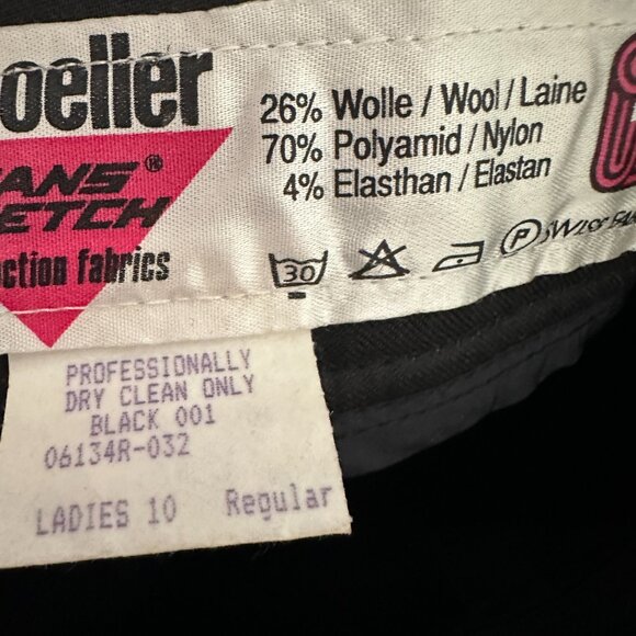 Schoeller Women's Black Swimfans Wool‎ Blend Stirrup Ski Pants Size 10 - Picture 10 of 10